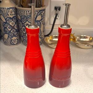 Le Creuset Red Oil and Vinegar Dispenser Set